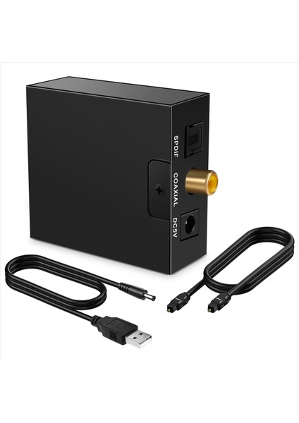 Taşınabilir 3 5mm Jack Koaksiyel Optik Fiber Dijital Ila Analog Ses Aux Aux Rca L/r Dönüştürücü Dijital Ses Kod Çözücü Amplifikatör (Yurt Dışından) modelleri