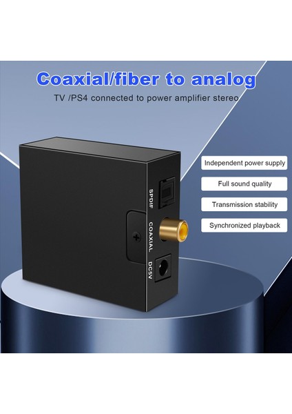 Taşınabilir 3 5mm Jack Koaksiyel Optik Fiber Dijital Ila Analog Ses Aux Aux Rca L/r Dönüştürücü Dijital Ses Kod Çözücü Amplifikatör (Yurt Dışından) fırsatları