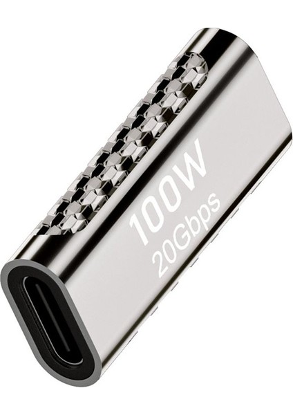 1pcs Type-C Tip-C Tip-C Dişi Adaptörü 20GBPS Hızlı Şarj Sesli Video Iletim Dönüştürücü Adaptör (Yurt Dışından)