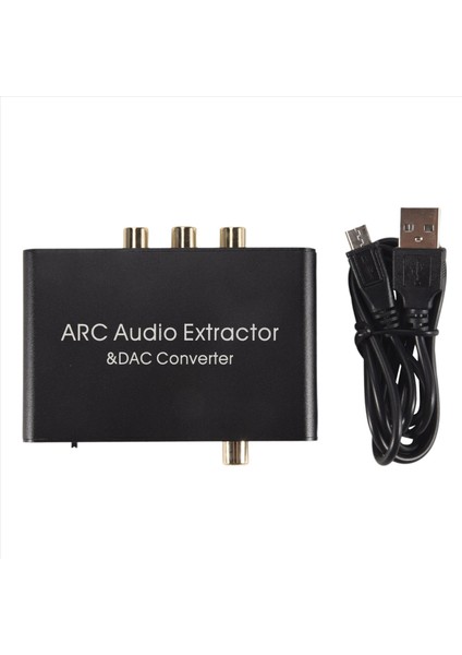 Audio Extractor 192KHZ Dac Dönüştürücü Arc Ses Çıkarıcı Destek Dijital HDMI Uygun Ses Analog Stereo Ses Ses (Yurt Dışından)