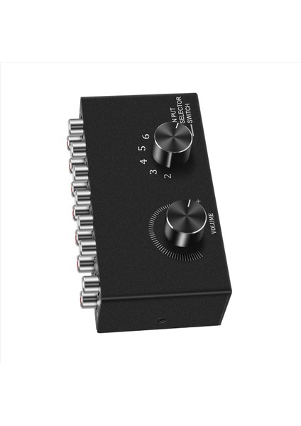 6 Out 1 Out L / R Stereo Ses Anahtarlayıcı Sessiz Düğme Taşınabilir Rca Stereo Ses Anahtarı Audio Splitter (Yurt Dışından) modelleri