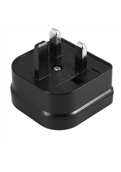 Euro 2 Pin - 3 Pin Dönüştürücü Fiş Adaptörü Siyah (Yurt Dışından)