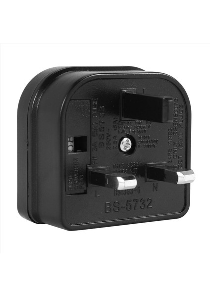 Euro 2 Pin - 3 Pin Dönüştürücü Fiş Adaptörü Siyah (Yurt Dışından) modelleri