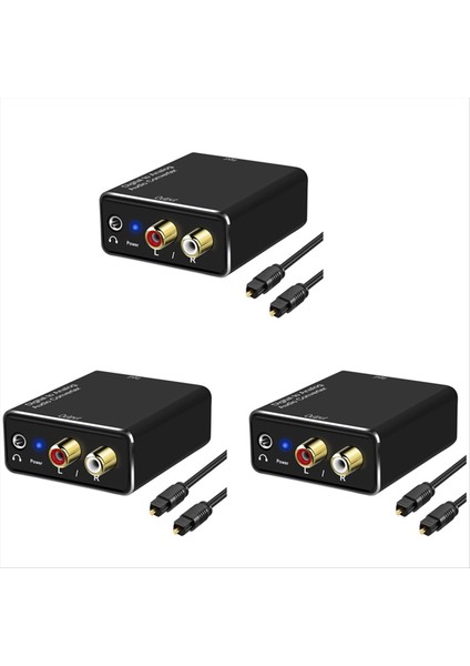 3x Dijital Ila Analog Ses Dönüştürücü Dac Dijital Spdıf Optical Ila Analog L/r Rca ve 3 5mm Aux Stereo Ses Adaptörü (Yurt Dışından)