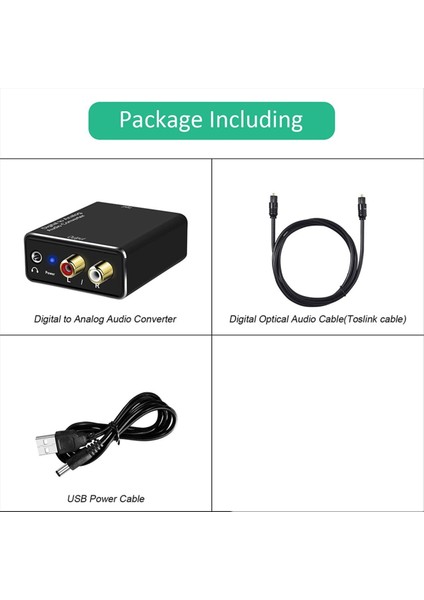 3x Dijital Ila Analog Ses Dönüştürücü Dac Dijital Spdıf Optical Ila Analog L/r Rca ve 3 5mm Aux Stereo Ses Adaptörü (Yurt Dışından) fırsatları