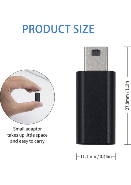 4pcs USB C - Mini USB 2 0 Adaptör Tip C Dişi - Mini USB Mpp Mp3 Çalarlar Için Mini USB Erkek Dönüştürme Adaptör Dash Cam Siyah (Yurt Dışından) fiyatları