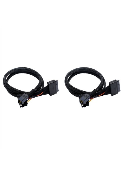 2x Mini Sas SFF8643 U 2 Ila 8639+15PIN Güç Kablosu Nvme Sabit Disk Veri Bağlantısı Kablosu SFF8643 - SFF8639 (Yurt Dışından)