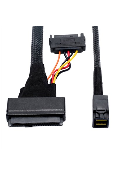2x Mini Sas SFF8643 U 2 Ila 8639+15PIN Güç Kablosu Nvme Sabit Disk Veri Bağlantısı Kablosu SFF8643 - SFF8639 (Yurt Dışından) fırsatları