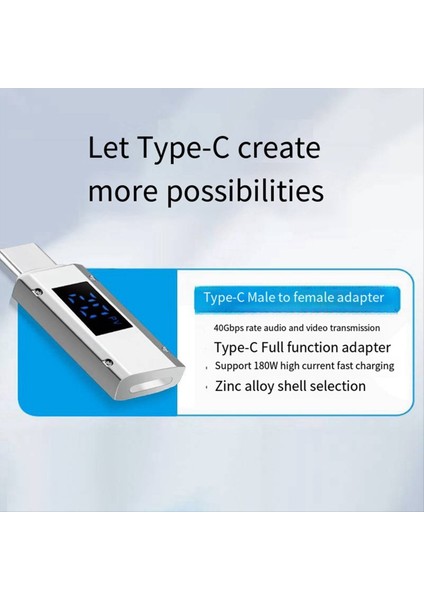 Akıllı Dijital Ekran C Tipi Erkek - Kadın Adaptör Pd Hızlı Şarj Usb4 0 MacBook Cep Telefonları Için Uygun (Yurt Dışından) fırsatları