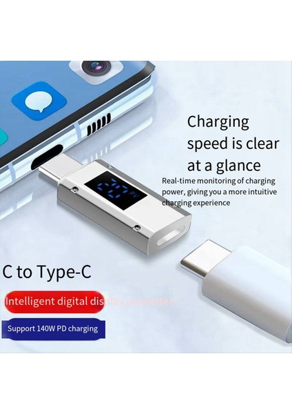 Akıllı Dijital Ekran C Tipi Erkek - Kadın Adaptör Pd Hızlı Şarj Usb4 0 MacBook Cep Telefonları Için Uygun (Yurt Dışından) indirimleri
