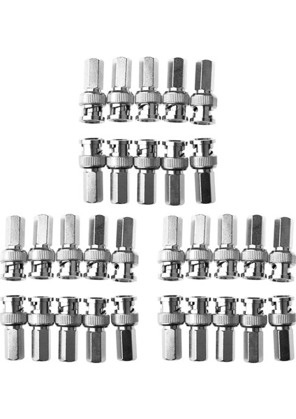 30X Twist-On Bnc Erkek Koaksiyel Konektörler Cctv RG59 (Yurt Dışından)