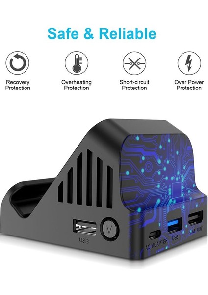 Fan Soğutma ile Anahtar Şarj Tabanı Için HDMI Uyumlu Tv Ekran Projeksiyon Dönüştürücüsü Tip-C Usb3 0 Video Adaptörü (Yurt Dışından) fiyatları