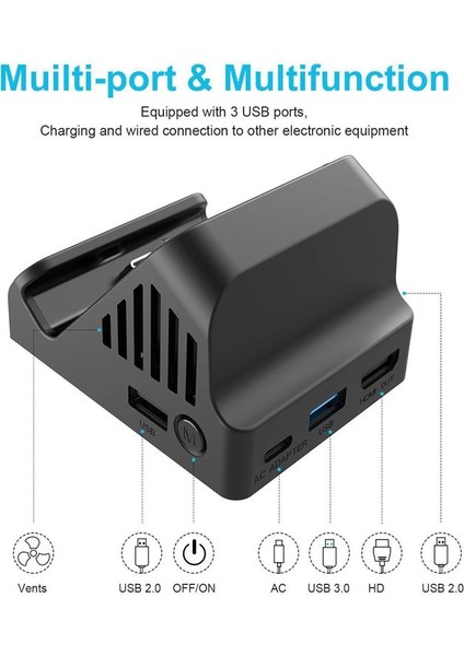 Fan Soğutma ile Anahtar Şarj Tabanı Için HDMI Uyumlu Tv Ekran Projeksiyon Dönüştürücüsü Tip-C Usb3 0 Video Adaptörü (Yurt Dışından) fırsatları