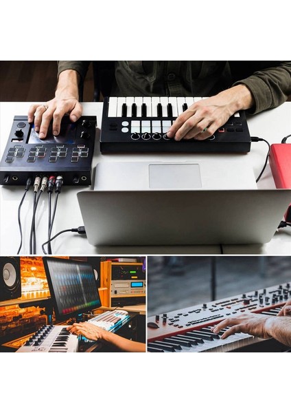 2x USB Mıdı Kablo Dönüştürücüsü USB Arayüzü Pc Dizüstü Bilgisayar Için Mıdı Kordonuna Music Studio 6 5ft (Yurt Dışından)