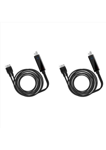 2x USB Mıdı Kablo Dönüştürücüsü USB Arayüzü Pc Dizüstü Bilgisayar Için Mıdı Kordonuna Music Studio 6 5ft (Yurt Dışından) fiyatları