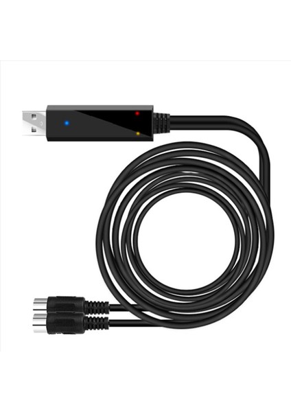2x USB Mıdı Kablo Dönüştürücüsü USB Arayüzü Pc Dizüstü Bilgisayar Için Mıdı Kordonuna Music Studio 6 5ft (Yurt Dışından) modelleri