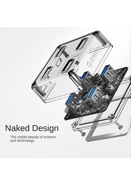 1m Veri Kablosu ile Orıco Bir-Dört Dört Aylayıcı Şeffaf Usb3 0 Hub Dizüstü Dizüstü Bilgisayar Genişleme Dönüştürücü (Yurt Dışından) fiyatları