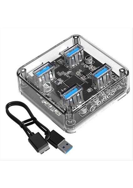 1m Veri Kablosu ile Orıco Bir-Dört Dört Aylayıcı Şeffaf Usb3 0 Hub Dizüstü Dizüstü Bilgisayar Genişleme Dönüştürücü (Yurt Dışından) fırsatları