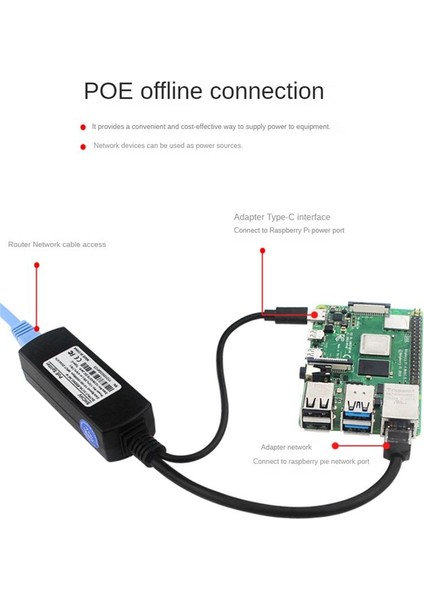 Gigabit Poe Splitter 5V3A 1000MBPS Huawei Için Cisco Için Ethernet Üzerinden Type-C Güç Raspberry Pi 4 Için Ip Kamera Için (Yurt Dışından) fiyatları