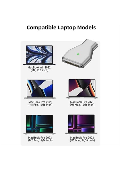MacBook Air 2022 (M2) Için 140W USB C Ila Manyetik 3 Şarj Adaptörü (M2 14/16 Inç) Için Uyumlu (Yurt Dışından) indirimleri