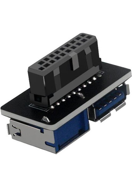 20PIN - Çift Usb3 0 Adaptör Connverter Masaüstü Anakart 19 PIN/20P Başlığı 2 Bağlantı Noktasından USB Bir Dişi Konektör PH22C (Yurt Dışından)