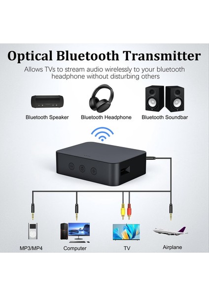 Bluetooth 5 0 Verici Alıcı Tv Için Hacim Kontrolü Düşük Gizli Kablosuz Ses Adaptörü (Yurt Dışından) fırsatları