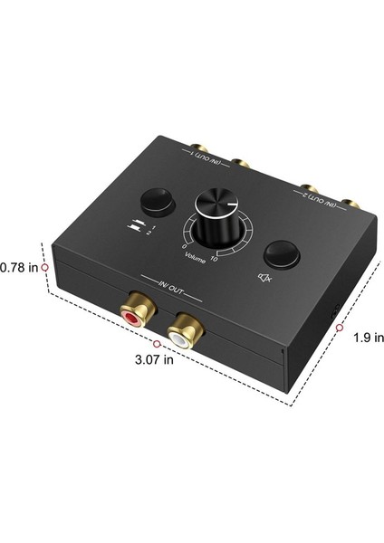 2&#39 Den 1 Out 1&#39 E 2 Out 2 Out Hızlı Ses Anahtarlayıcı Hacim Kontrol Kontrol Control Control Control Control Control Controlor Hızlı Anahtarlama (Yurt Dışından) fiyatları