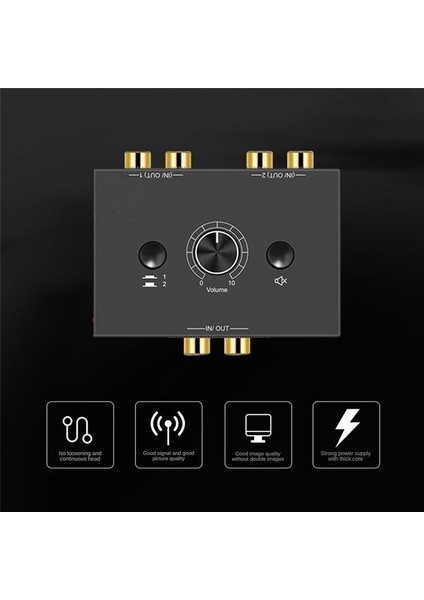 2&#39 Den 1 Out 1&#39 E 2 Out 2 Out Hızlı Ses Anahtarlayıcı Hacim Kontrol Kontrol Control Control Control Control Control Controlor Hızlı Anahtarlama (Yurt Dışından) modelleri