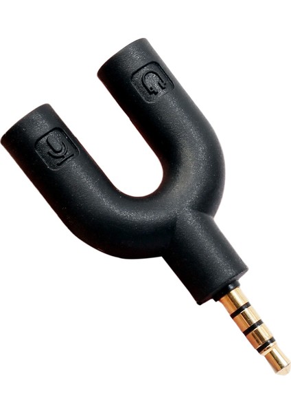 2x U Tip Adaptör Çift 3 5 mm Kulaklık Fişi Ses Kabloları Ayırıcı Mikrofon 2 Arada 1 Döner Konektör Android iPhone Için (Yurt Dışından) fiyatları