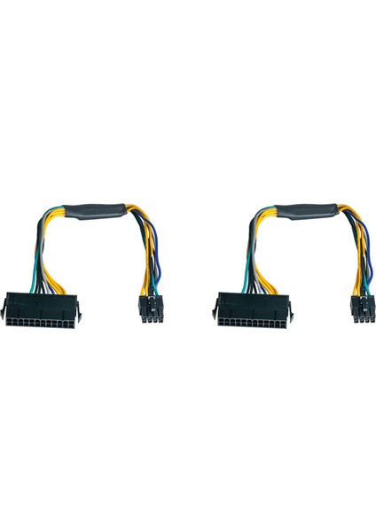 2x 24 Pim-8 Pin Atx Psu Güç Adaptör Kablosu Dell Optiplex 3020 7020 9020 Hassas T1700 12 Inç (30CM) (Yurt Dışından)