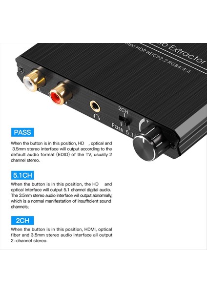 4K 60Hz HDMI Uyumlu 2 0 Ses Ezin Optik Fiber R/l Çıkışını ve Ses Kontrolü Ses Alantı Destekliyor (Yurt Dışından) indirimleri