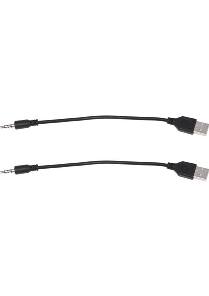 2x 3 5mm Fiş Aux Audio Jack&#39 E USB 2 0 Erkek Şarj Cihazı Kablo Adaptör Kablosu Araba Için Mp3 (Yurt Dışından)