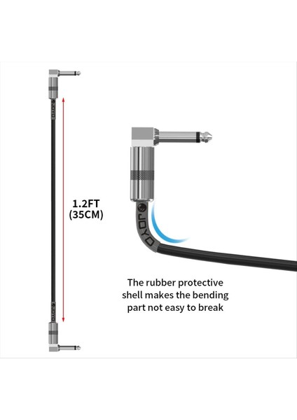 Joyo Audio Studio Yama Kabloları Bas Gitar Efekt Pedal Profesyonel Gitar Yama Kabloları 1/4 Inç (Cm-05 6 Paket) (Yurt Dışından) fiyatları