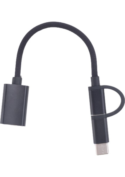 2&#39 De 1 USB 3 0 Otg Adaptör Kablo Tipi C Mikro-Usb-Usb 3 0 Arayüz Dönüştürücü Şarj Kablosu Hat-Siyah (Yurt Dışından)