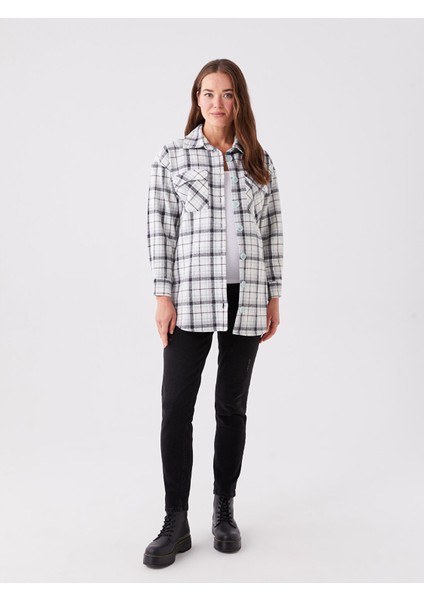 Yeni Sezon Ekose Uzun Kollu Hamile Oduncu Gömlek Ceket modelleri