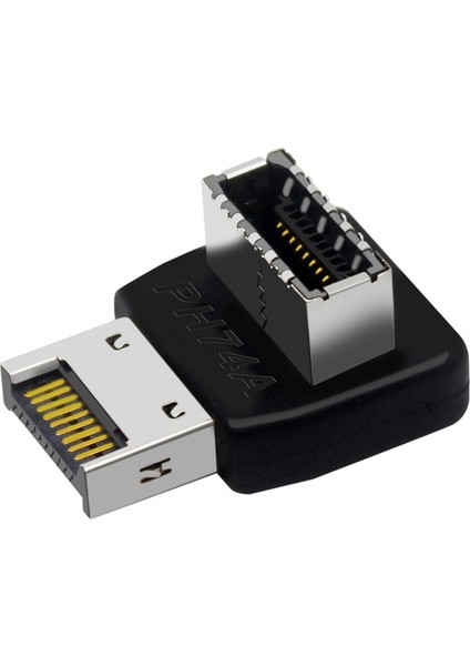 2x Bilgisayar Anakart Tipi-E USB 3 1 Type-E Arayüz 90 Derece Direksiyon Dirsek Ön Tip-C Kurulu Adaptör (PH74A) (Yurt Dışından) modelleri