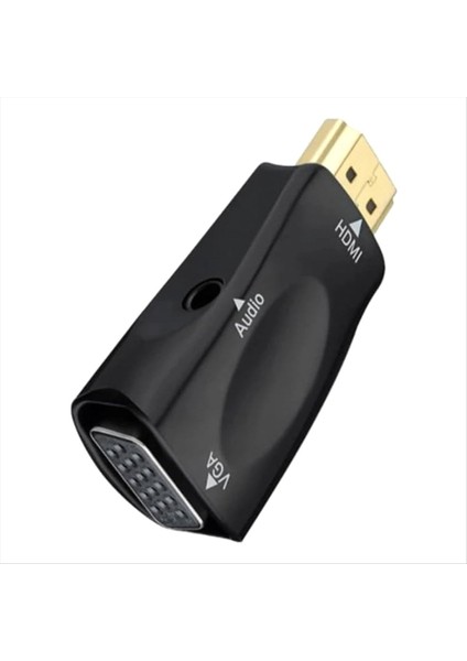 HDMI ile Uyumlu VGA Dönüştürücü Ses Kablosu 1080P 60Hz Adaptörü Ses Iletimi ile 3 5mm Jack Audio Dönüştürücü (Yurt Dışından) modelleri