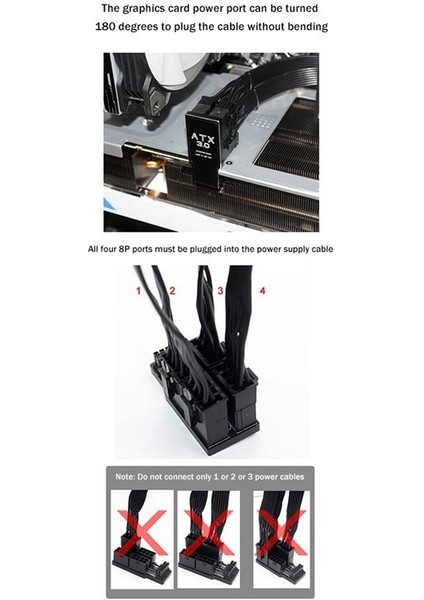 Atx3 0 12VHPWR 12+4p 600W 180 Derece Güç Adaptör Dönüştürücü 4X8PIN 40 Serisi Grafik Kartı Güç Bağlayıcı Dönüştürücü B (Yurt Dışından) fiyatları