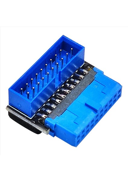 USB Başlık Adaptörü Usb3 2 Gen1 19PIN/20PIN Soketi 90 Derece Direksiyon Direk Direksiyonu Diya Dıy Masaüstü Anakart B (Yurt Dışından)