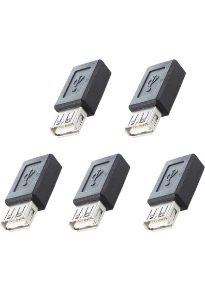5x Siyah USB 2 0 A Tip A Dişi-Micro-Usb B Dişi Adaptör Fiş Dönüştürücü (Yurt Dışından)