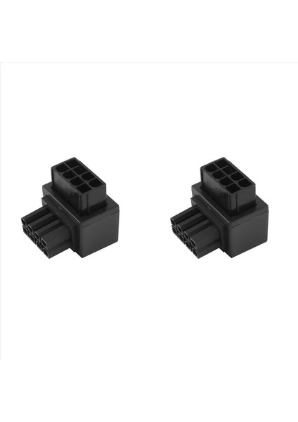 2x Atx 8pin Dişi 90 Derece Açılı 8 Pinli Erkek Güç Adaptörü Gpu Grafik Için Güçlü Dışlanmış Bağlantıcı Gpu (Yurt Dışından)