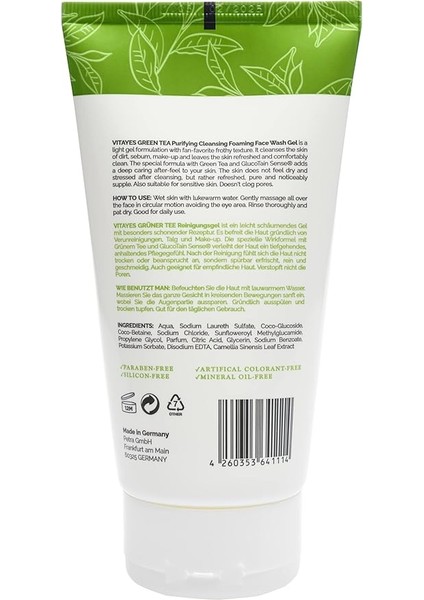 Yüz Temizleme Jeli Akne Siyah Noktaya Yatkın Ciltler Için Yeşil Çay Özlü, 150 ml indirimleri