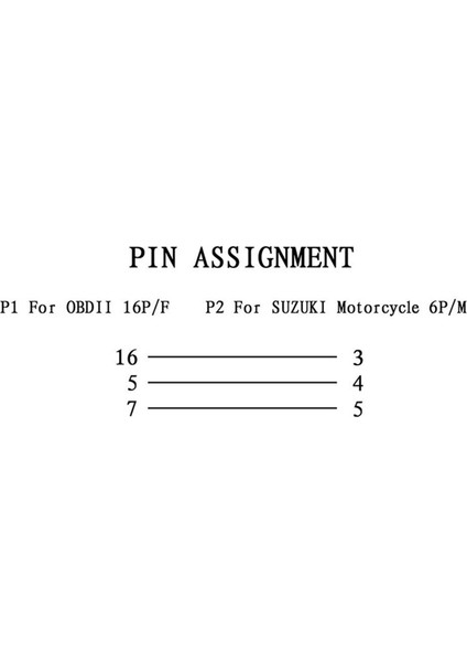 Suzuki Için 2x Obd Motosiklet Kablosu 6 Pin Fiş Kablosu Diyagnostik Kablosu 6pin - Obd2 16 Pin Adaptör (Yurt Dışından) modelleri