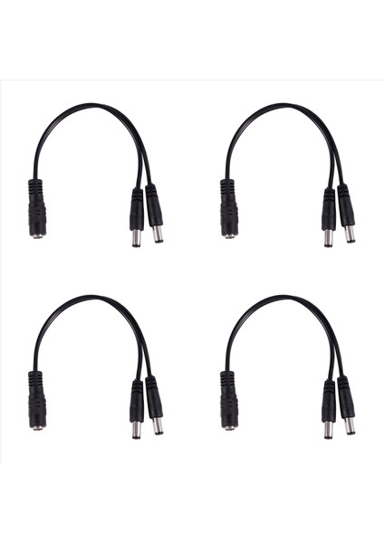 4 Adet 5 5x2 1mm 1 Ila 2 M/f Dc Güvenlik Için Güç Ayrıştırıcı Kablosu Cctv Kamera (Yurt Dışından)