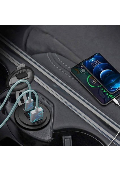 12V 24V Hızlı Şarj 3 0 USB Suv Araç Şarj Cihazı Su Geçirmez 36W Tip C Tip Pd Çıkış Kapalı Güç Anahtarı ile Hızlı Şarj Cihazı (Yurt Dışından) fiyatları