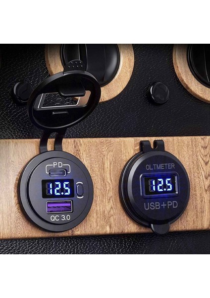 12V 24V Hızlı Şarj 3 0 USB Suv Araç Şarj Cihazı Su Geçirmez 36W Tip C Tip Pd Çıkış Kapalı Güç Anahtarı ile Hızlı Şarj Cihazı (Yurt Dışından) fırsatları