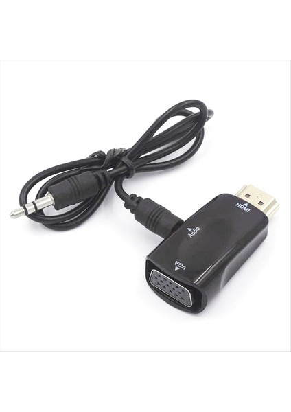 HDMI ile Uyumlu VGA Dönüştürücü Ses Kablosu 1080P 60Hz Adaptörü Ses Iletimi ile 3 5mm Jack Audio Dönüştürücü (Yurt Dışından) fırsatları