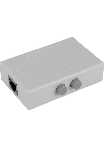 Mini 2 Port RJ45 Rj-45 Ağ Anahtarı Ethernet Ağ Kutusu Anahtarlayıcı Çift 2 Yollu Bağlantı Noktası Manuel Paylaşım Anahtarı Adaptör Hub (Yurt Dışından)