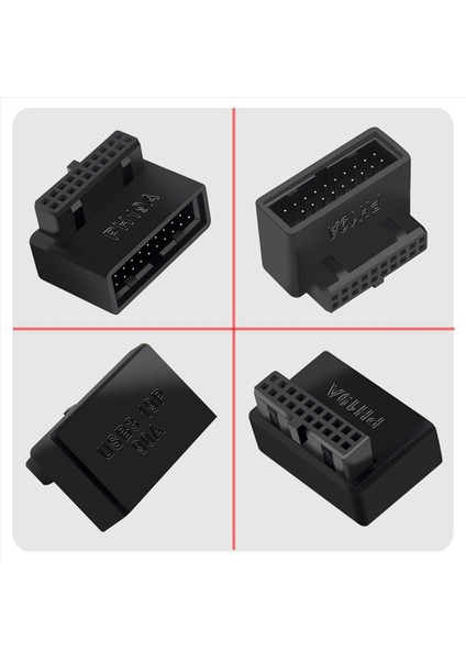 4x PH19A USB 3 0 Dahili Başlık Usb3 0 19/20P Socket 90 Derece Adaptör Dönüştürücüsü Bilgisayar Anakartı Için (Yurt Dışından) indirimleri