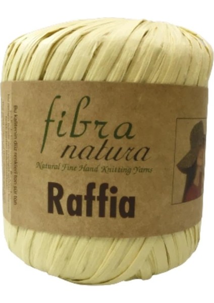 Fibra Natura Raffia - Rafya Şapka Çanta Kağıt Ip 116 02 Bej